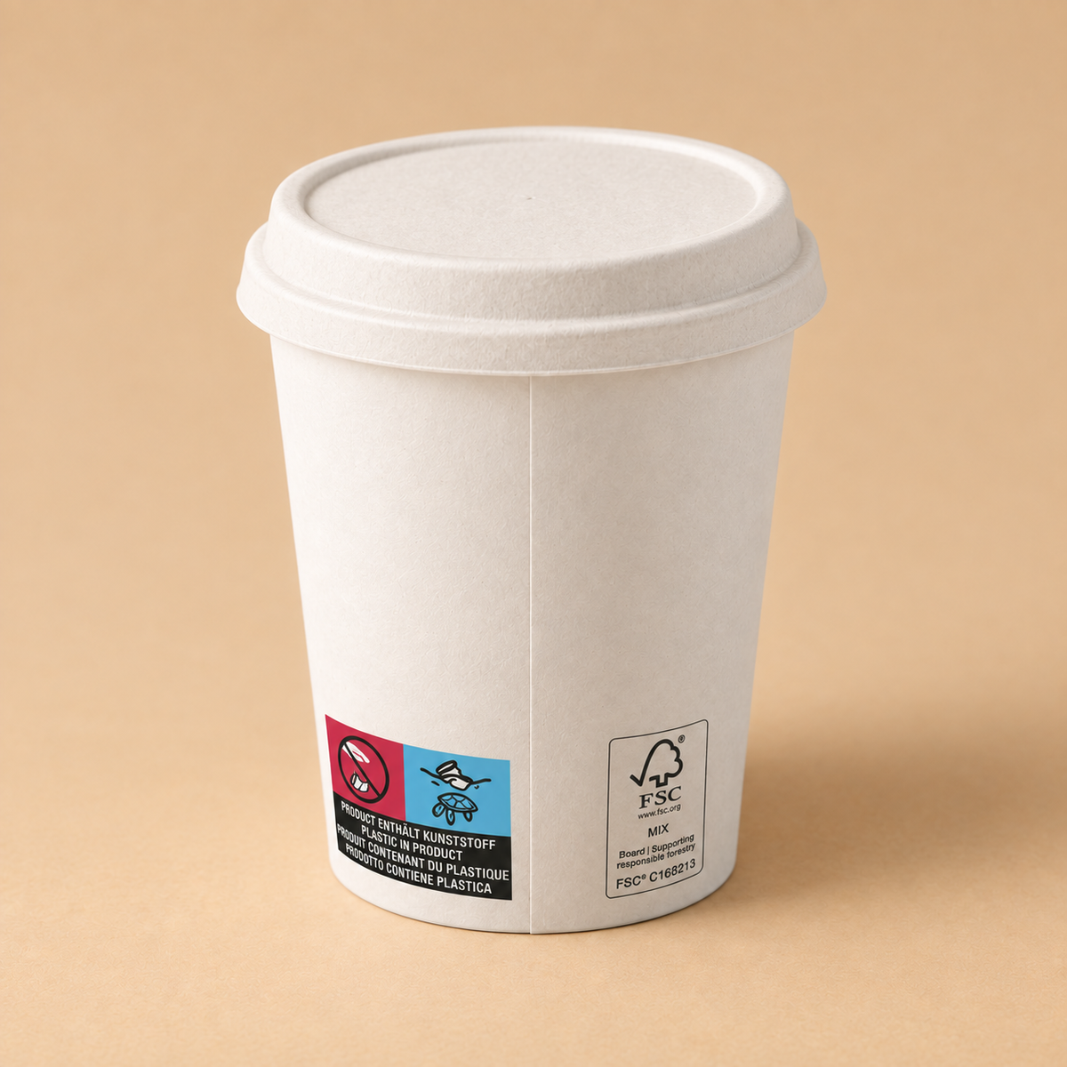 Standard Pappbecher ohne Druck, neutral/ohne Design