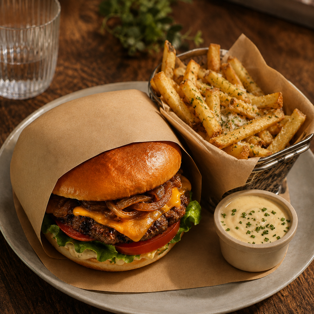 Standard unbedruckte Burger- / Döner- / Sandwich- / Bäckertüten, ohne Namen / ohne Design